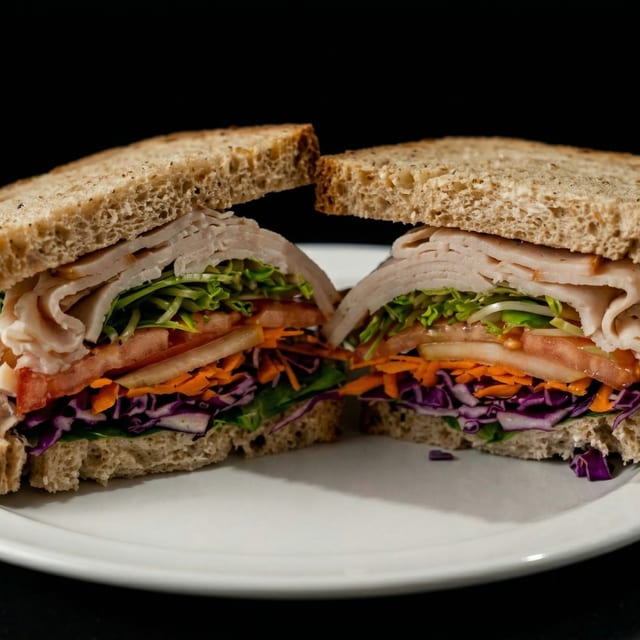 Oven Roasted Turkey Sandwich.