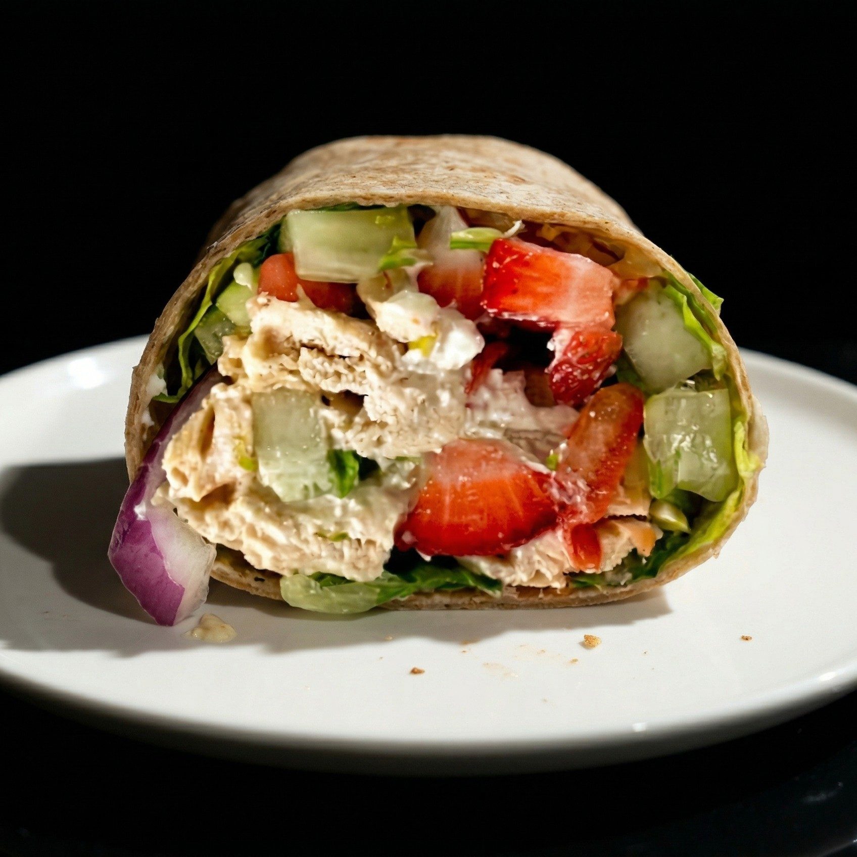 Strawberry Chicken Wrap.