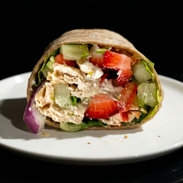 Strawberry Chicken Wrap.