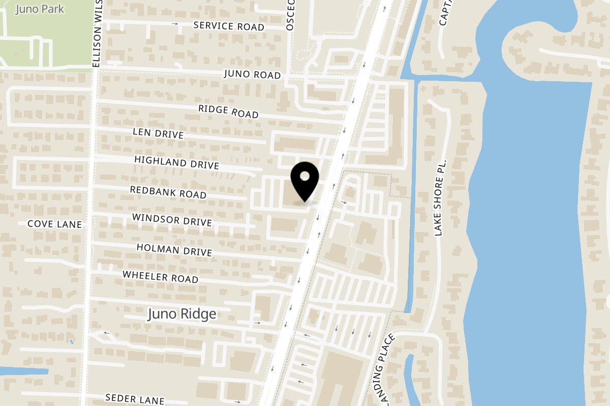 Map showing the location of Green Garden Cafe on 11911 US-1 STE 103 in North Palm Beach